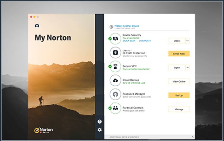 screenshot of Norton AntiVirus